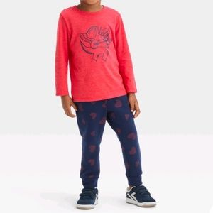 4T Triceratops Valentines Day outfit